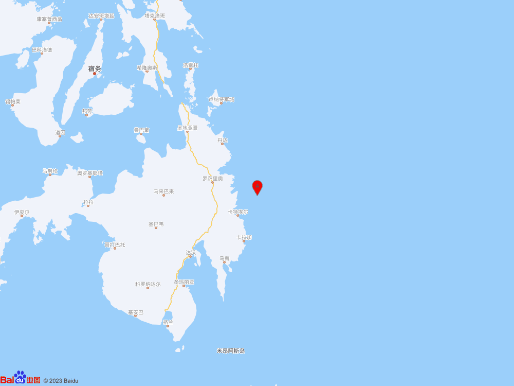 菲律宾棉兰老岛（北纬8.20度，东经126.80度）发生6.1级地震