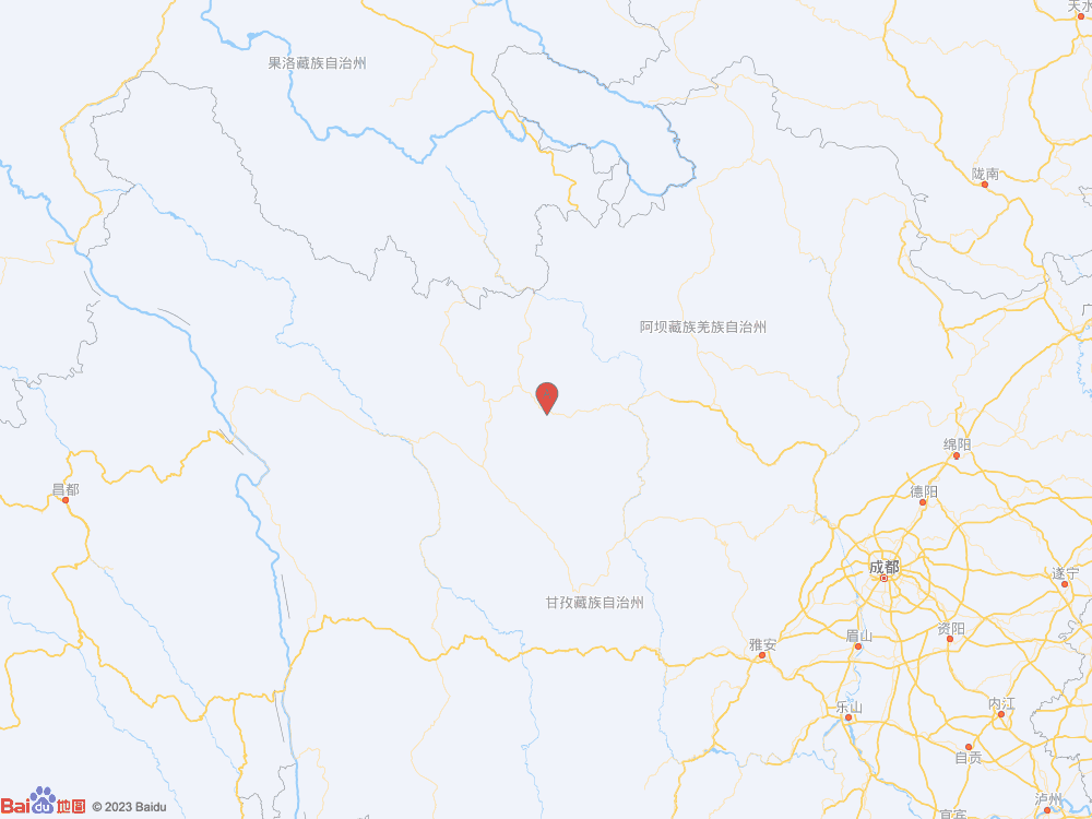 四川阿坝州壤塘县（北纬31.81度，东经101.23度）发生3.4级地震